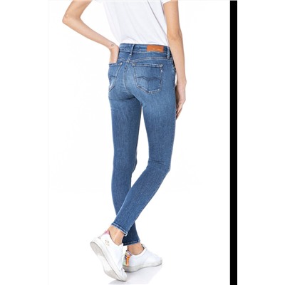Vaquero skinny fit de tiro alto Luzien - Azul