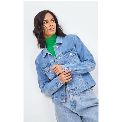 Куртка джинс F312-1237 middle blue