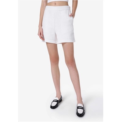 Slim Fit Low Low Low Plat Flat Woman White Shorts