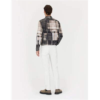 Ecru Slim Fit Jean Pants