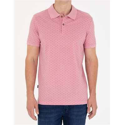 Pink Slim Fit Polo Yaka T -For