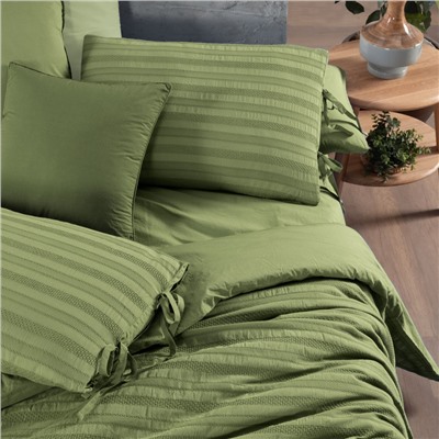 Постельное белье Sarev Mood Comfort жатый хлопок 1.5 сп. N246 TOLEDO v2/Yesil
