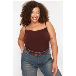 Brown Degaje Blouse Свадебная блузка TBBSS24AF00006