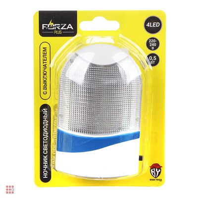 Ночник светодиодный  с выключателем 4LED