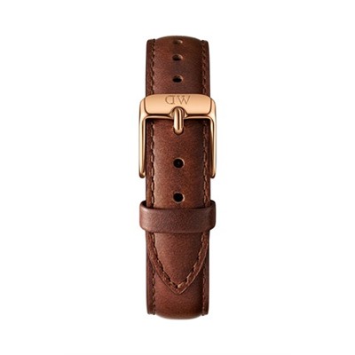 Reloj de cuarzo de piel y chapado en oro rosa Petite St Mawes