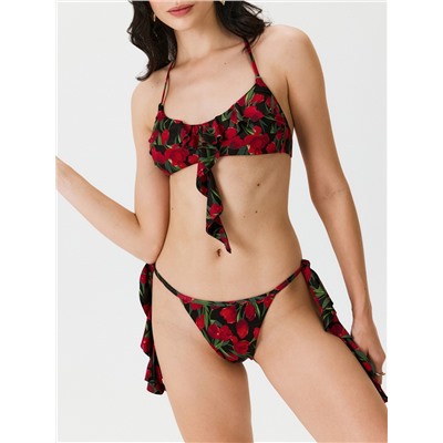 Бюстгальтер купальный жен.Bralette Honey красный принт