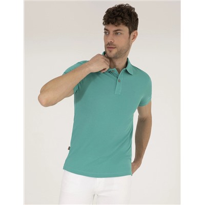 Зеленая слабая подсадка Polo yaka basic t -красавица