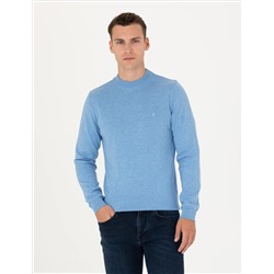 Blue Melanj Slim Fit Half Fisherman воротник основной трикотаж казах