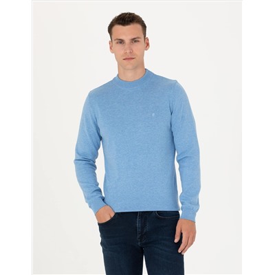 Blue Melanj Slim Fit Half Fisherman воротник основной трикотаж казах