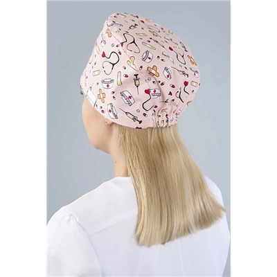 Колпак медицинский 9-03-07-0 Низкий с принтом / Cotton 120
