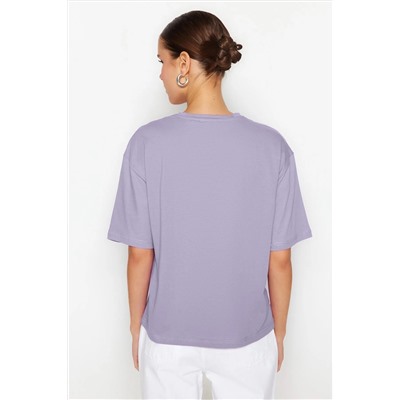 LILAC 100 %хлопковой лозунг с печать