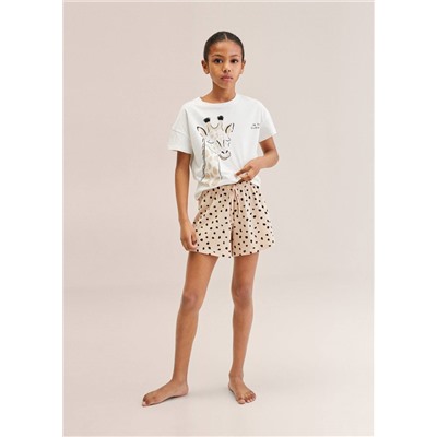 Pijama algodón estampado jirafa -  Niña | MANGO OUTLET España