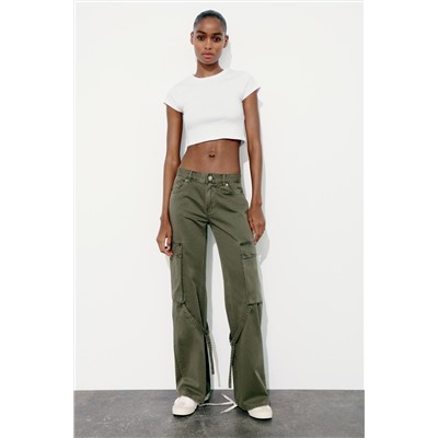 JEANS TRF CARGO TIRO MEDIO