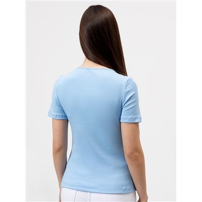 Футболка женская regular fit в голубом цвете