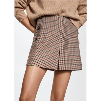 Minifalda pata de gallo -  Mujer | MANGO OUTLET España