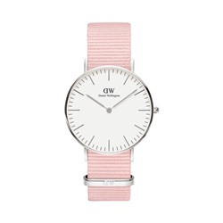 Reloj de cuarzo de poliéster Classic Rosewater - 36 mm - Rosa y plateado