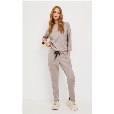 Брюки женские на резинке F212-0820 бежевые