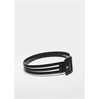 Cinturón hebilla cuadrada -  Mujer | MANGO OUTLET España
