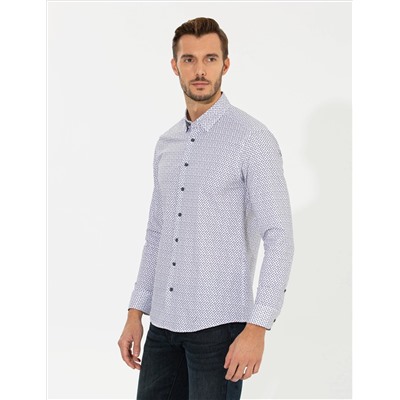 Purple Slim Fit рубашка с длинным рукавом