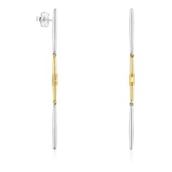 Pendientes Lure - plata bañada en oro de 18 kt