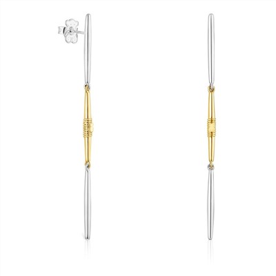Pendientes Lure - plata bañada en oro de 18 kt