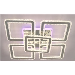 Стационарный светильник / LED-люстра потолочная. Цвет: хром (336W / 595*595*120)" / LED white + yellow3000K~6500K / K26025Cr/4+1 / уп 1