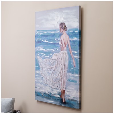 КАРТИНА "ДЕВУШКА У МОРЯ" 90Х120Х3 СМ