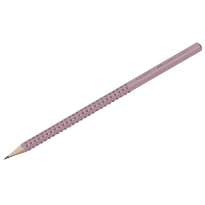 Карандаш ч/г Faber-Castell "Grip 2001" B, трехгранный, заточен., дымчато-розовый корпус