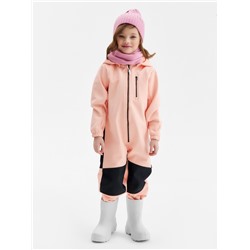 Комбинезон демисезонный для девочек MINAKU из Softshell на флисе, непромокаемый, персиковый, рост 116 см