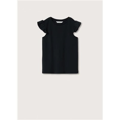 Camiseta volantes bordados -  Niña | MANGO OUTLET España