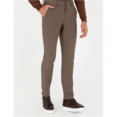 Brown Slim Fit Canvas Bloys