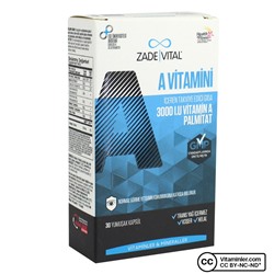Zade Vital Витамин А 3000 МЕ 30 капсул