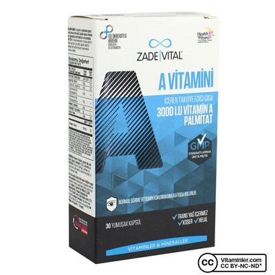 Zade Vital Витамин А 3000 МЕ 30 капсул
