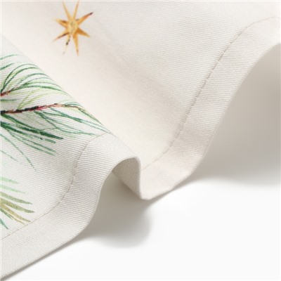 Дорожка на стол Этель Spruce mood 40×149 см, 100% хлопок, саржа 190 г/м², белая