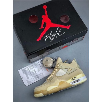 Кроссовки Off-White x Air Jorda*n 4 Retro "Cream/Sail"