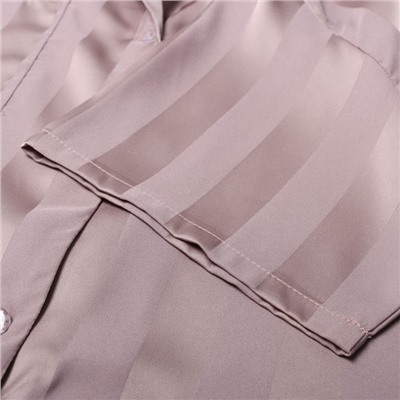 Пижама женская (рубашка и шорты) KAFTAN "Полоса" размер 44-46, розовый