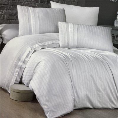 Постельное белье КАРВЕН сатин Де Люкс N044 New Trend White