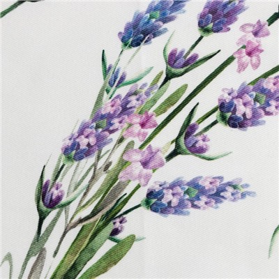 Дорожка на стол Этель Lavender 30×70 см, 100% хлопок, саржа 190 г/м², белая