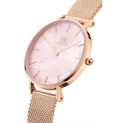 Reloj de cuarzo de acero Petite 32 mm - Rosa dorado y rosa