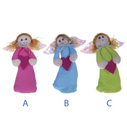 Игрушка набивная "Девочка-Ангел", L10 W6 H21 см, 3в.
