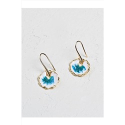 Фигурные серьги с камнями из смешанной натуральной эмали 22Y04EARINGS028