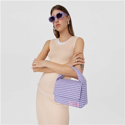 Bolso bandolera Carol Vichy - algodón - lila