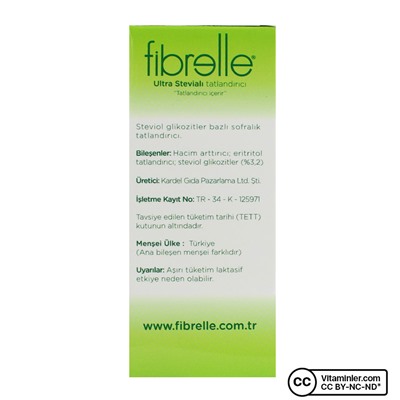 Fibrelle Ultra Sweetener со стевией 80 пакетиков x 0,5 гр