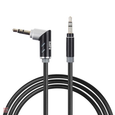Кабель 3.5мм mini Jack-mini Jack, 1м, поворотный штекер