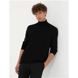Black Slim Fit Fisherman воротнич