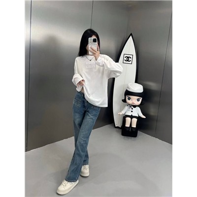 Классный лонгслив Mi*u Mi*u 🩷  Реплика 1:1