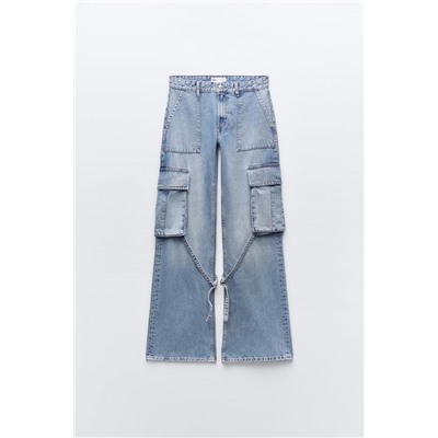 JEANS TRF CARGO TIRO MEDIO