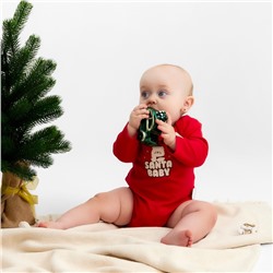 Боди с длинным рукавом Крошка Я Santa baby, рост 86-92 см