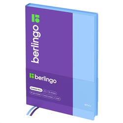 Ежедневник недатированный, А5, 136л., кожзам, Berlingo "Envy", голубой срез, фиолетовый/голубой