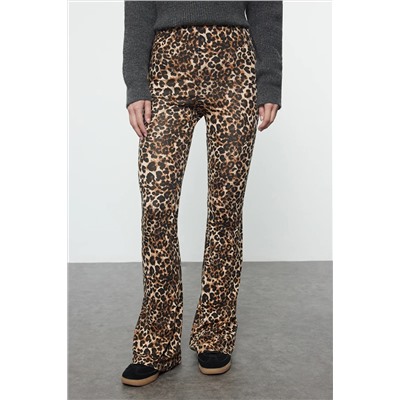 Brown Animal Patchered Flare/Wide PaCa High Tans Banns Twoaw25pl00018